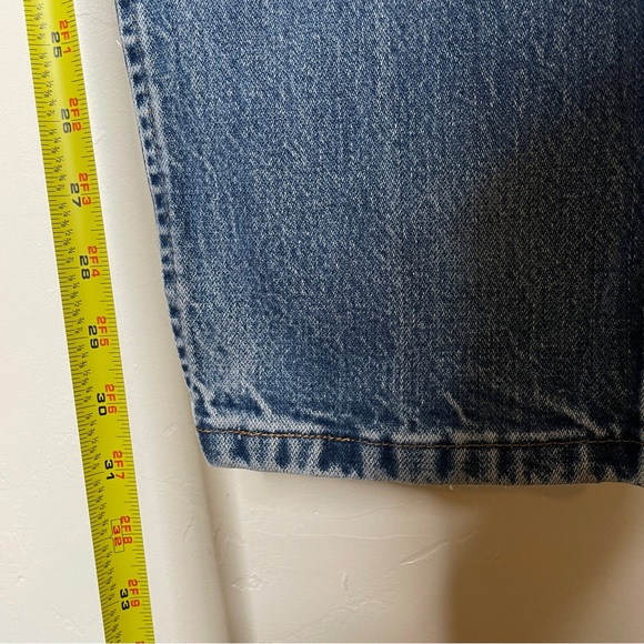 VINTAGE HIGH RISE WRANGLER LIGHT WASH STRAIGHT FIT JEANS 30x34 - Picture 8 of 9